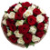 bouquet of red and white roses. Serbia