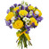 bouquet of yellow roses and irises. Serbia