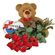 red roses with teddy and chocolates. Serbia